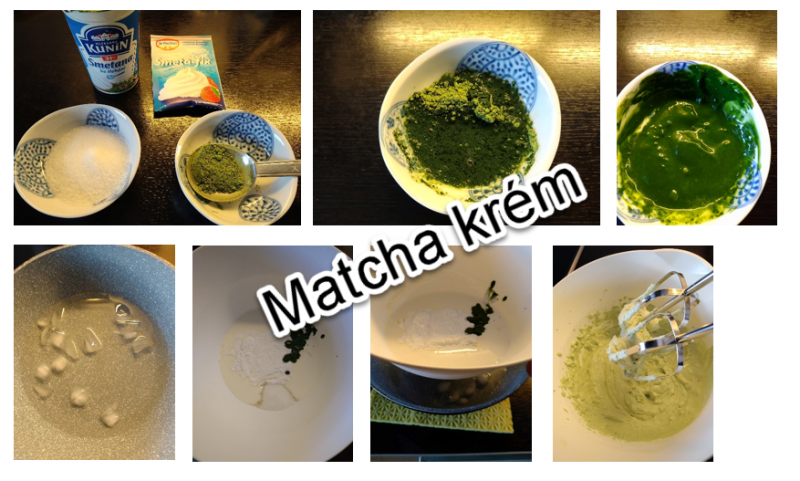 matcha krem na roll cake